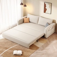 Sofá Cama de Tela con Tecnología de Doble Propósito, Moderno, Multifuncional, Plegable y Telescópico para Apartamentos Pequeños, para Sala de Estar