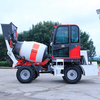 Camion bétonnière autochargeur industriel mini à vente chaude, moteur EPA/Euro 5, pompe, système de surveillance à distance, 2,6 m3