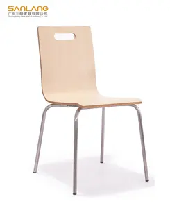 Wholesale Cheap Commercial Restaurant Chair Bent Laminate Wood Plywood Dining Chair Stackable