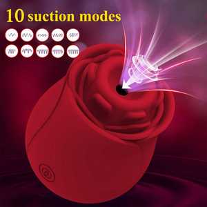 Estimulador de Clítoris con Forma de Rosa, Vibrador para Mujeres, Juguetes Sexuales, Dildos para Parejas, Lesbianas, Nuevo, con Ventosa - Product Image 3