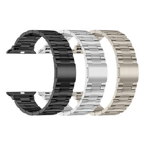 Correa de reloj de metal de titanio para <span class=keywords><strong>Apple</strong></span> <span class=keywords><strong>Watch</strong></span> Ultra Series 9 8 7 <span class=keywords><strong>6</strong></span> 41mm 45mm 49mm de lujo 3 enlaces Cierre magnético correa de reloj inteligente - Product Image 2