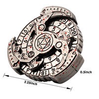 Ensemble de dés polyédriques en métal 1 en 1 avec boussole et boîte cadeau, roulette pour DND RPG Donjons & Dragons Jeu de table