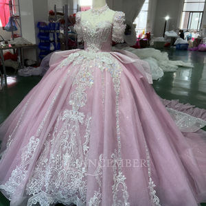 Jancember AXS16 <b>Fairy</b> Pink Tassel Puff Sleeve Evening Women's Formal Party <b>Dress</b> - Product Image 1