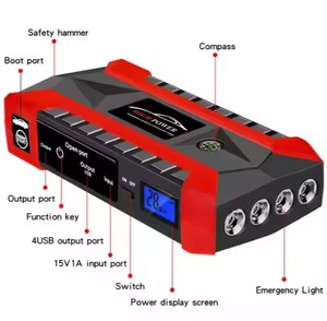 12V pin xe Booster 1000A nhảy bắt đầu & 82800mAh USB-<span class=keywords><strong>C</strong></span> Powerbank sạ<span class=keywords><strong>c</strong></span> với xe bơm không khí lốp Inflator cho xe tải - Product Image 6