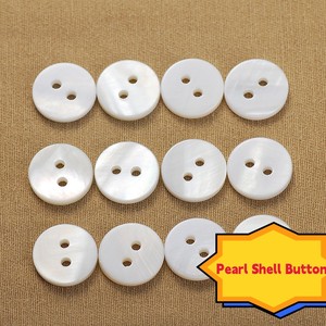 Nút Vỏ Sò Màu Trắng Ngọc Trai Hình Tròn Tự Nhiên Hai Lỗ Giá Xuất Xưởng Rẻ Nhất - Product Image 6