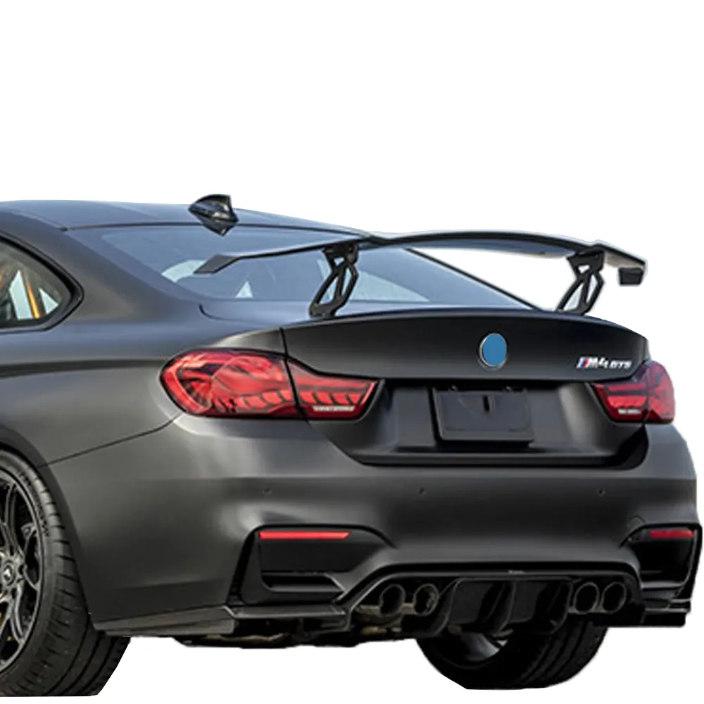 GT Carbon Black Tail Wing Racing Sedan Universal Asas Modificação Do Carro Acessórios Decoração Exterior Guarnição ABS Traseira Spoilers