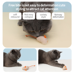 Giocattolo interattivo del gatto della peluche molle del <span class=keywords><strong>Mouse</strong></span> di Logo personalizzato all'ingrosso della fabbrica - Product Image 3