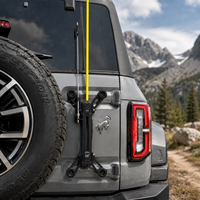 Nouveau support de base de hayon robuste pour le sauvetage hors route en acier au carbone noir pour Bronco 2 portes 4 portes, ajustement universel