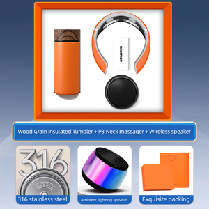 Coffret <span class=keywords><strong>Cadeau</strong></span> d'Affaires Premium : Bouteille Isotherme 300ml, Masseur Cervical et Haut-Parleur – Idéal pour le Personnel d'Entreprise, les Voyages et la Détente - Product Image 4