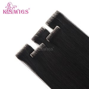 Extensiones de Cabello Humano K.SWIGS Premium con Cinta Adhesiva de PU Sin Costuras, Doble Trama, Cabello Virgen Remy Chino de Alta Calidad, Natural y Cómodo - Product Image 1