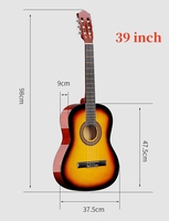 39-Inch Custom 6-String Travel Guitar Professional Durable Available Various Colors for Beginner Classical Music Instrument