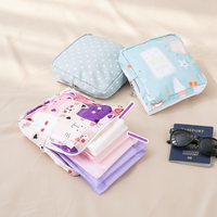 Pochette de rangement portable personnalisée en polyester pour serviettes, mini trousse de maquillage multifonctionnelle, sacs et étuis cosmétiques zippés pour femmes