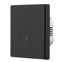 Tuya Zigbee Factory Direct 1 Gang Bouton Interrupteur de ventilateur Produits pour la maison intelligente Contrôle de vitesse à distance électrique Interrupteurs muraux