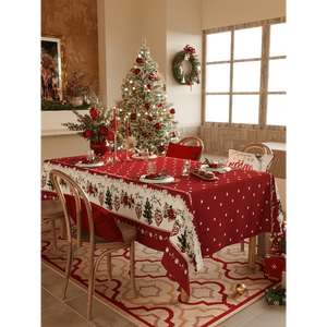 नए क्रिसमस उज्ज्वल लाल टेबलसूट उत्सव वाटरप्रूफ नए साल होम रेस्तरां पार्टी टेबलसूट - Product Image 2