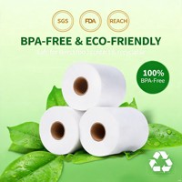 Papier thermique sans BPA 57 mm 80 mm résistant à l'eau et à l'huile, coupe lisse, ajustement universel, livraison rapide