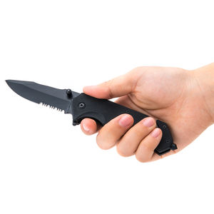屋外Edcガラスブレーカーベルトカッター鋸歯状ブレード片手オープニングタクティカルナイフポケット折りたたみナイフ - Product Image 4