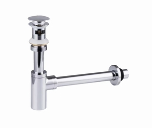 <span class=keywords><strong>Sifone</strong></span> a bottiglia moderno in ottone massiccio con kit di scarico a scomparsa per lavabo, nero opaco, per mobile bagno - Product Image 3