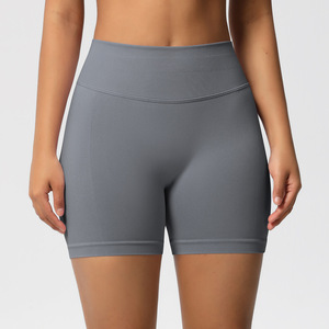 Shorts Deportivos de Cintura Acanalada sin Costuras para Mujer, con Efecto Levanta Glúteos en Forma de V, Alta Elasticidad, para Pilates, Ciclismo y Running, OEM ODM - Product Image 1