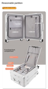 New Laptop Compartment Luggage 20 Inch Front Opening Portable Suitcase Telescopic Handle Carry on Multi-Function <strong>Trolley</strong> - Product Image 6