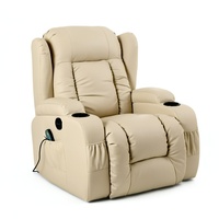 Canapé de massage électrique pivotant et basculant en cuir PU, fauteuil inclinable, fauteuil de détente pour salon