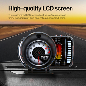 Velocímetro HUD para Parabrisas de Coche, Pantalla LCD TFT de 3.5 Pulgadas con Reloj de RPM, Monitor de Tiempo de Conducción, Temperatura del Agua, GPS - Product Image 5