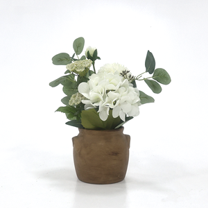 <span class=keywords><strong>Eucalipto</strong></span> con Flores Artificiales, Hortensia con Maceta de 48.5 cm, Blanco Moderno, Ligero e Impermeable, Ecológico - Product Image 3