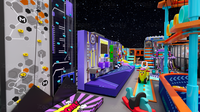 Aire de jeux intérieure néon pour enfants HELLO CAT, équipement de jeu souple personnalisé en usine, toboggan LED, piscine à balles, labyrinthe, trampoline, structure d'escalade