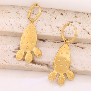 Pendientes de Cactus Colgantes de Moda, Hipoalergénicos, Delicados, Chapados en Oro de 14k y 18k, de Acero Inoxidable 316L, para Mujer - Product Image 3