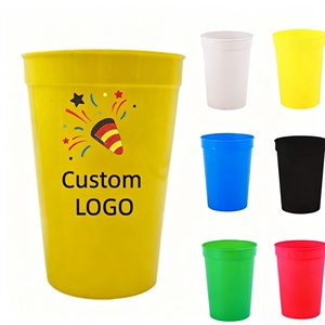 Gobelets en plastique réutilisables de 16 oz avec logo personnalisé, écologiques, recyclables, résistants au micro-ondes, incassables, pour le camping, les fêtes, les barbecues, les pique-niques, la maison, les mariages - Product Image 1