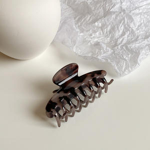 Pince à cheveux coréenne en plastique de taille moyenne, couleur turquoise classique, 9 cm, pour femme, usage quotidien - Product Image 6