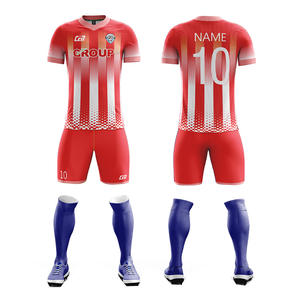 T-shirts de football respirants de haute qualité chemises de club personnalisées à bas quantité minimale de commande ensemble de maillots de football de sublimation pour hommes - Product Image 5