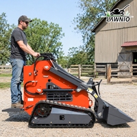 Chargeuse compacte LAWNIO avec support OEM/ODM, double pompe, double valve, forte performance de levage pour la manutention en entrepôt