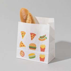 New Design Food Grade Packaging Greaseproof Grease Proof Packing Kraft Paper Bread <b>Bag</b> With Clear Window - Product Image 1