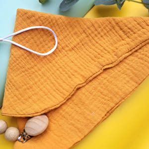 Manta de muselina de bambú para bebé 2 capas manta swaddle muselina de tela de algodón orgánico al por mayor - Product Image 5