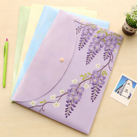 Estuche de Lápices de PVC con Diseño de Dibujos Animados, Bolsa de Archivo con Cierre, Bolsa de Papelería Kawaii, Carpeta de Documentos A4, Útiles Escolares para Niños y Estudiantes