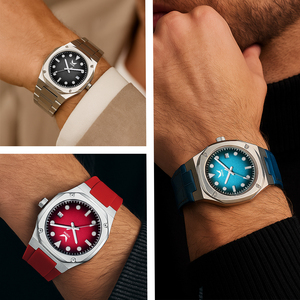 Cổ Điển Giải Trí Silicone Ban Nhạc Màu Đỏ Quay Số 3Bar Không Thấm Nước Sáng Ngày Nam Thạch Anh Đồng Hồ Đeo Tay Người Đàn Ông Hiện Đại Sang Trọng Tùy Chỉnh Đồng Hồ Người Đàn Ông - Product Image 4