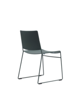 Chaise d'école empilable légère avec coussin en tissu et base en forme de traîneau pour salle de classe et salle de formation