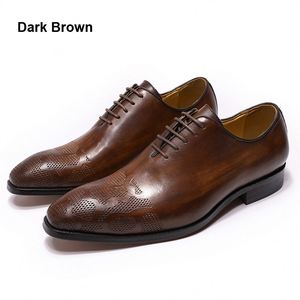Nuevo Modelo de Mocasines de Conducción de Cuero Genuino, Zapatos Oxford Formales con Cordones y Punta de Ala para Hombre - Product Image 1