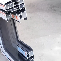 Fenêtre panoramique de sécurité en aluminium à rupture de pont thermique, du sol au plafond