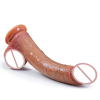 Dildo de Silicona Realista con Ventosa, Juguete Adulto Flexible con Venas, Suave al Tacto, Masturbador Masculino para Hombres, Mujeres y Parejas