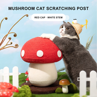 Arbre à chat d'intérieur écologique et mignon en forme de champignon, avec griffoir en sisal durable et résistant à l'usure, pour toutes les saisons
