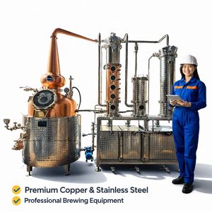 1000L <span class=keywords><strong>Absolut</strong></span> <span class=keywords><strong>Vodka</strong></span> Planta de producción Zubrowka Wodka Destilación continua Columna de reflujo Todavía Cobre Gorzalka Destilador - Product Image 4