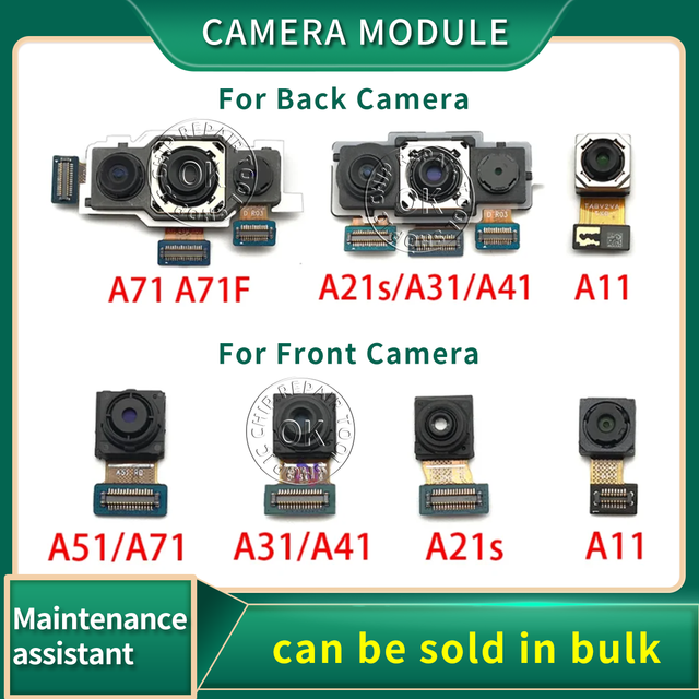 Rear Big Back Camera Main Camera Flex Cable For Samsung Galaxy A11 A21S A31 A41 A71 Front Camera Module Replacement Parts