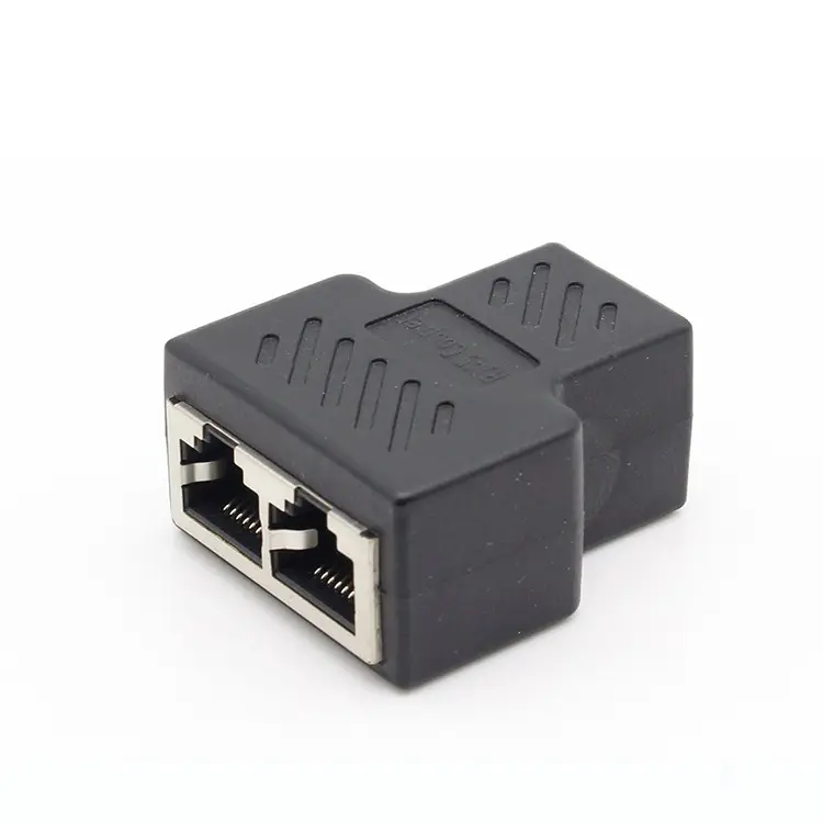 1 To 2 Ways LAN Ethernet Network Cable RJ45 Female Splitter Connector Adapter For Laptop Docking Stations