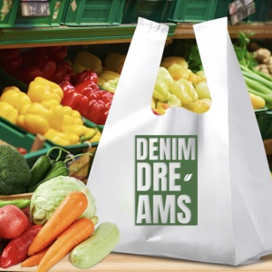 Customized HDPE T-Shirt Plastic Bag Supermarket Grocery Shopping Vest Handle for Promotions Exhibitions Hot Stamping Surface