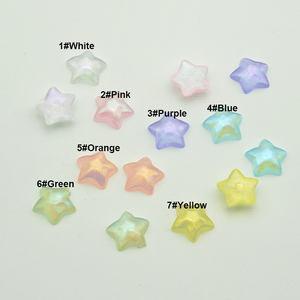 Cuentas coloridas de estrellas deslumbrantes de 2,2 cm, para pendientes artesanales, estrellas ostentosas de resina, joyería hecha a mano, adorno decorativo para teléfono - Product Image 3