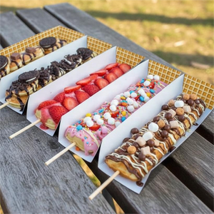 Caja de Embalaje de Papel <span class=keywords><strong>para</strong></span> Waffles con Logotipo Personalizado, <span class=keywords><strong>para</strong></span> Waffles de Burbuja, Conos, Papas Fritas, Bandeja Desechable <span class=keywords><strong>para</strong></span> Llevar, Soporte <span class=keywords><strong>para</strong></span> Waffles Largos - Product Image 2