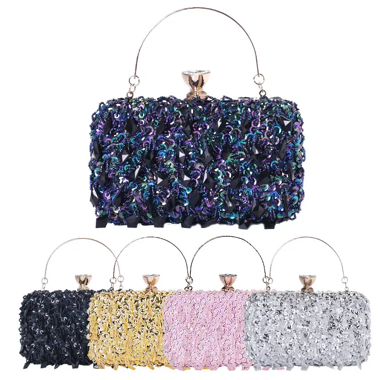 5 colors Women's Evening Clutch Bag Bling Sequins Bride Purse Club Party Prom Wedding Handbags