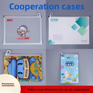 Tùy chỉnh A4-<span class=keywords><strong>A5</strong></span>-B6 trong suốt sinh viên văn phòng phẩm Tote túi tài liệu PP dây kéo trường hợp không thấm nước tập tin tổ chức - Product Image 3