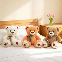Offre Spéciale : Peluche Ours Double Cœur en Coton Doux, Broderie Cœur, Cadeau Idéal pour Couples, Enfants et Décoration Intérieure